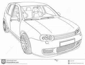 Раскраски Фольксваген гольф