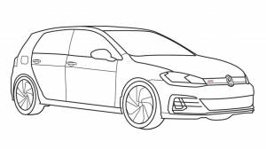 Гольф фольксваген раскраска