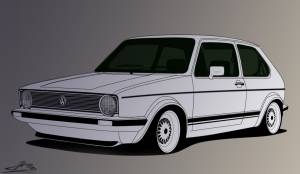 Гольф рисунок