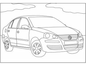 Раскраска Фольксваген