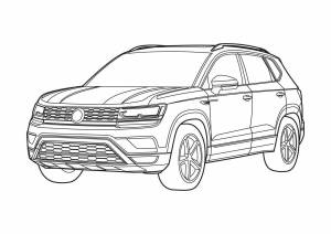 Раскраски Фольксваген туарег
