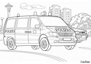 Раскраска Полицейский фургон