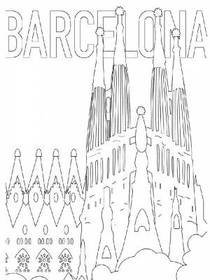 Раскраска Барселона  для детей