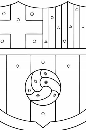 Раскраска Футбол Barcelona ♥ Онлайн и !