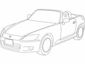 Раскраска Кабриолет Honda Accord