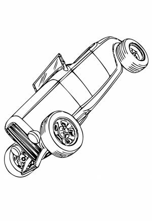 Раскраска Хот Род Кабриолет