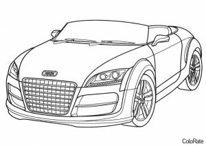 Раскраска Кабриолет Audi TT