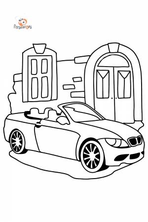 Раскраска машина BMW кабриолет