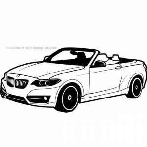 ВЕКТОРНЫЙ РИСУНОК BMW АВТОМОБИЛЯ