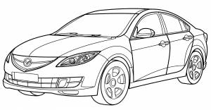 Раскраска Mazda 6