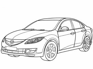 Раскраска Седан Mazda 6