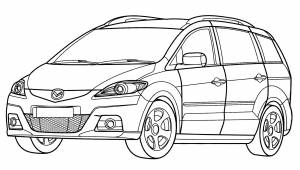 Раскраска Mazda 5