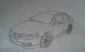 Honda Accord Type-S 7 карандашом