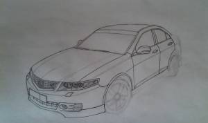 Honda Accord Type-S 7 карандашом