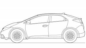 Раскраска хонда цивик