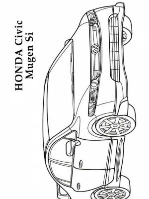 Раскраски Хонда   в формате