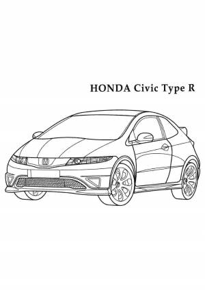 Раскраска хонда транспорт