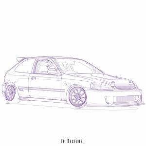 Хонда цивик рисунок