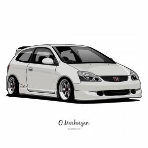 Раскраска хонда цивик