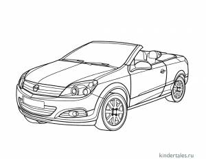 Opel Astra Twin Top» раскраска для детей
