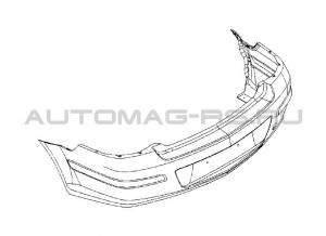 Задний бампер Опель Астра H,Opel Astra H седан