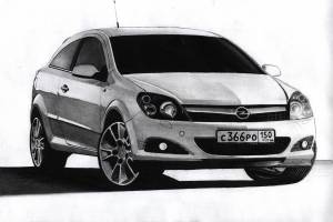 Опель раскраска