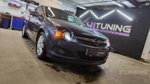 Opel Astra GTC замена линз на Bi-Led Aozoom K3 Dragon Knight, покраска масок фар, глубокая полировка в Санкт-Петербурге