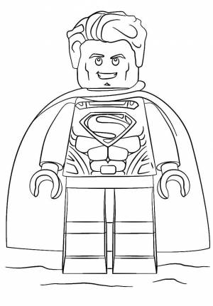 Раскраски Раскраска Лего супермен Лего