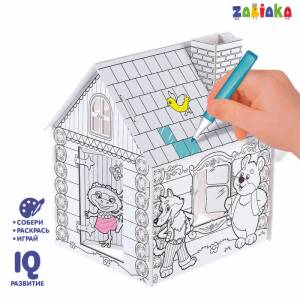 Конструктор-раскраска Домик Терем-теремок 3 в 1