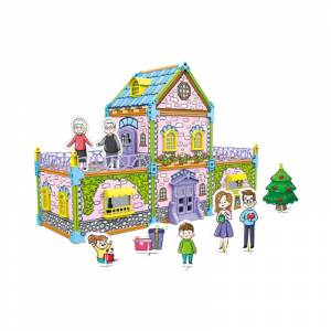 Конструктор раскраска Пригородный дом