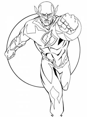 Раскраска Флеш картинка на листе  для мальчиков