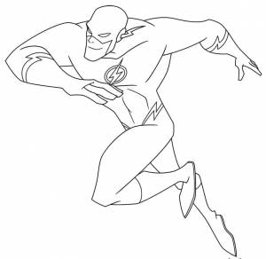 Раскраска Флэш работает 4
