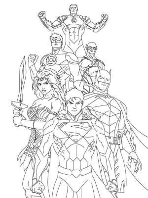 Раскраски Лига Справедливости