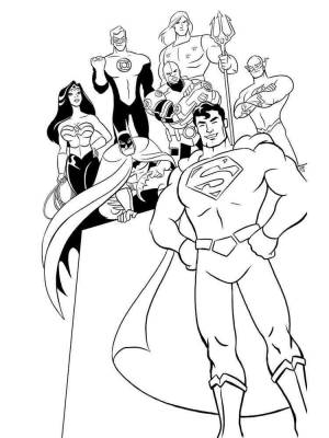 Раскраски Лига Справедливости