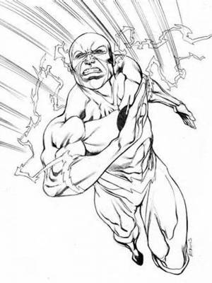 Раскраска Флеш  картинку онлайн