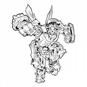 Раскраска Трансформер Бамблби