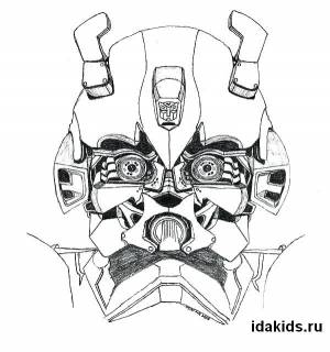 Раскраска Бамблби  Раскраски Трансформеры
