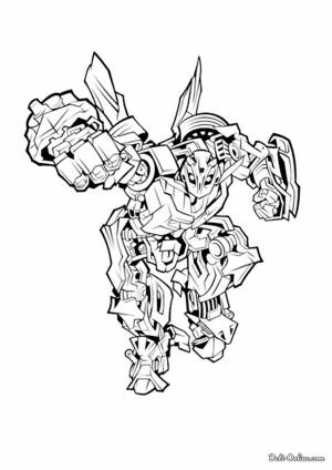 Раскраска Трансформер Бамблби