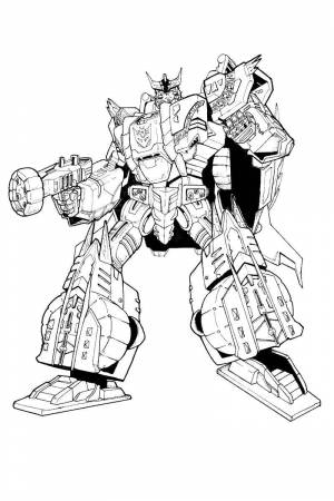 Раскраски Раскраска Робот трансформер в полный рост трансформеры, Download print coloring page