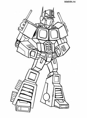 Оптимус Прайм раскраска  Раскраски Трансформеры