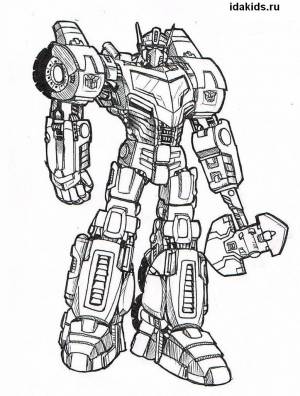 Оптимус Прайм раскраска  Раскраски Трансформеры