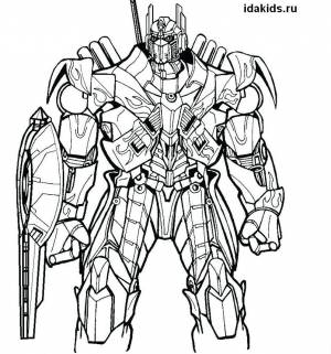 Оптимус Прайм раскраска  Раскраски Трансформеры