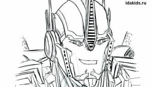 Оптимус Прайм раскраска  Раскраски Трансформеры