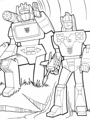 Картинка Боты спасатели раскраска  для мальчиков