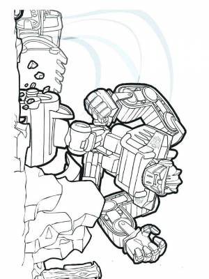 Раскраска Боты спасатели картинка для детей