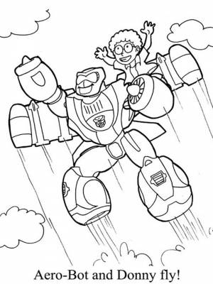 Раскраска Боты спасатели  онлайн