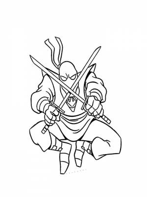 Раскраска Ниндзя   в формате