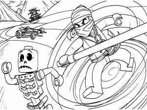 Распечатать на  раскраски с Лего Ниндзя Го для детей