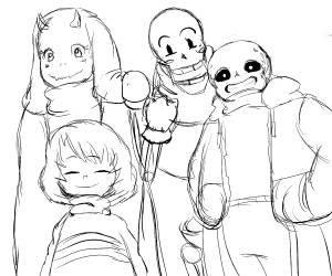Раскраски Undertale
