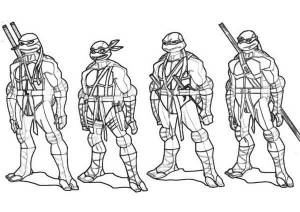 Раскраска Черепашки ниндзя